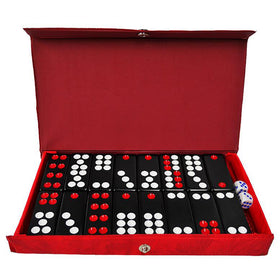 32 Pieces Dominoes with Leather Box