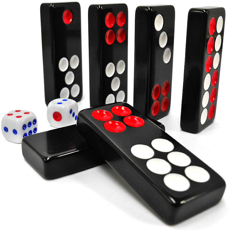 32 Pieces Dominoes with Leather Box