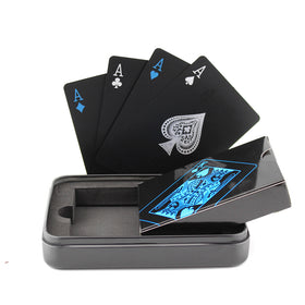 Blue and Black Poker Cards