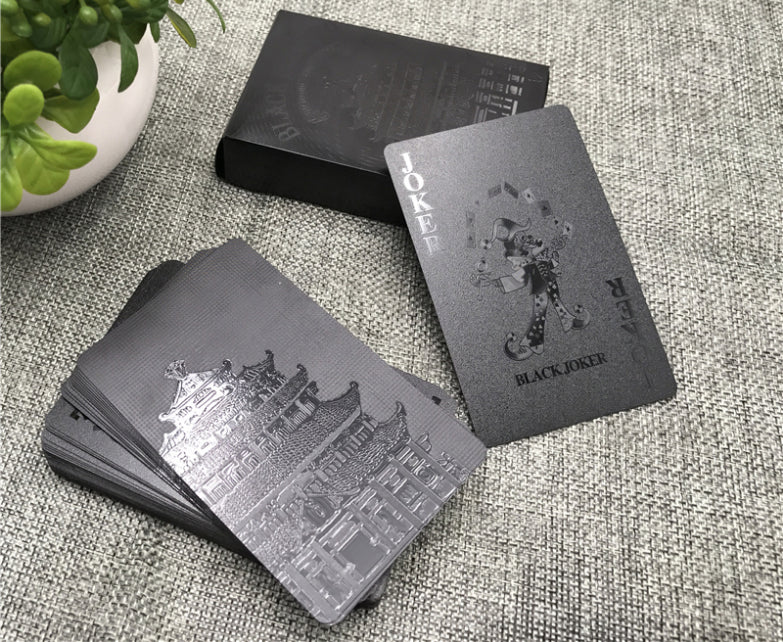 Matte Black Playing Cards - Casino Play Center